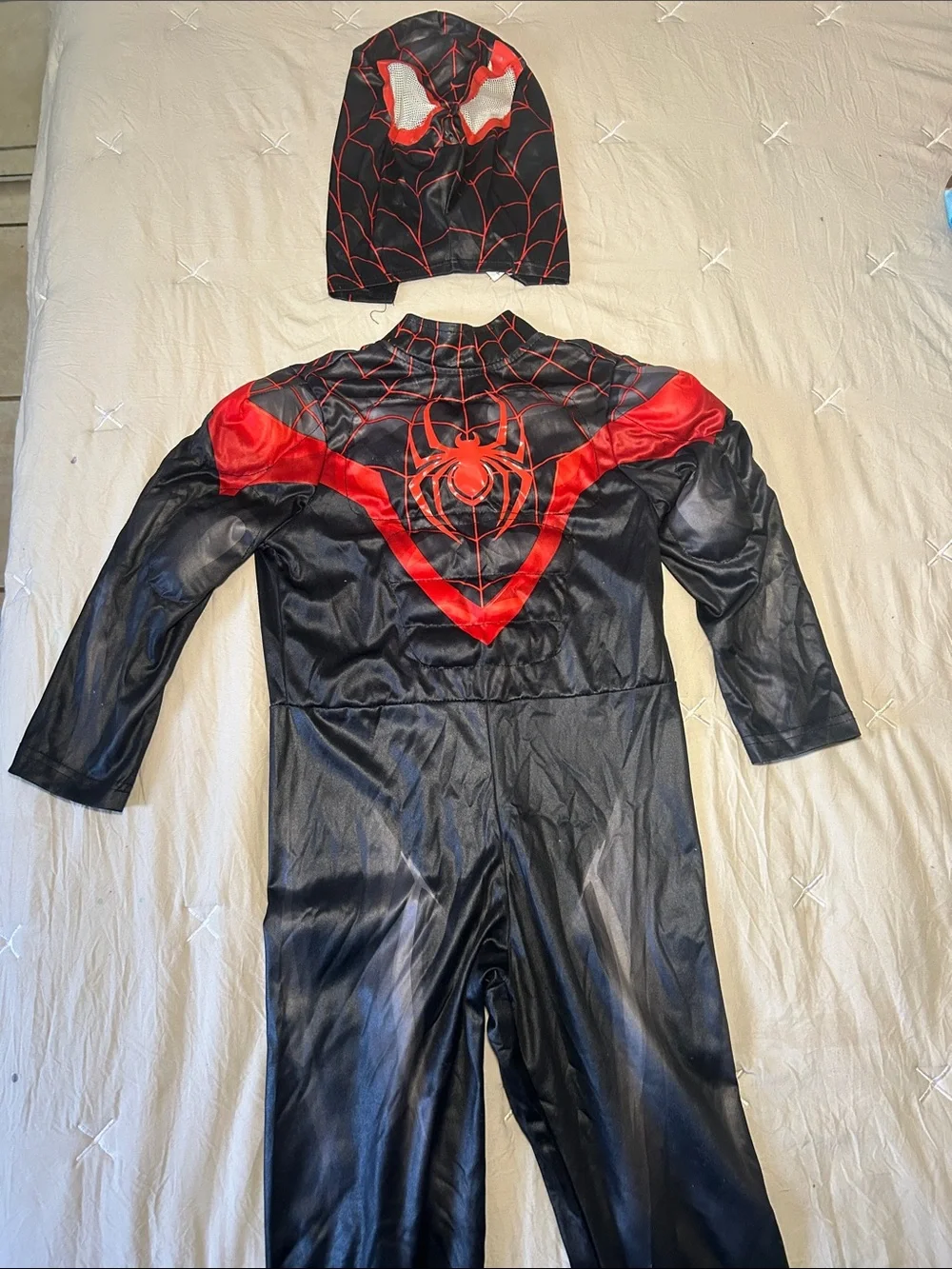 Disney Black and Red Spider Hero Jumpsuit with Mask
